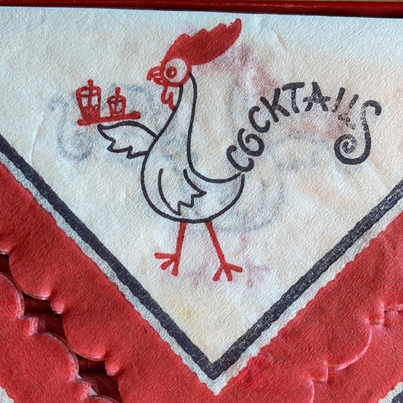 Vintage Cocktail Napkins. Styled by Freund-Mayer, made in Denmark. - Picture 2 of 6